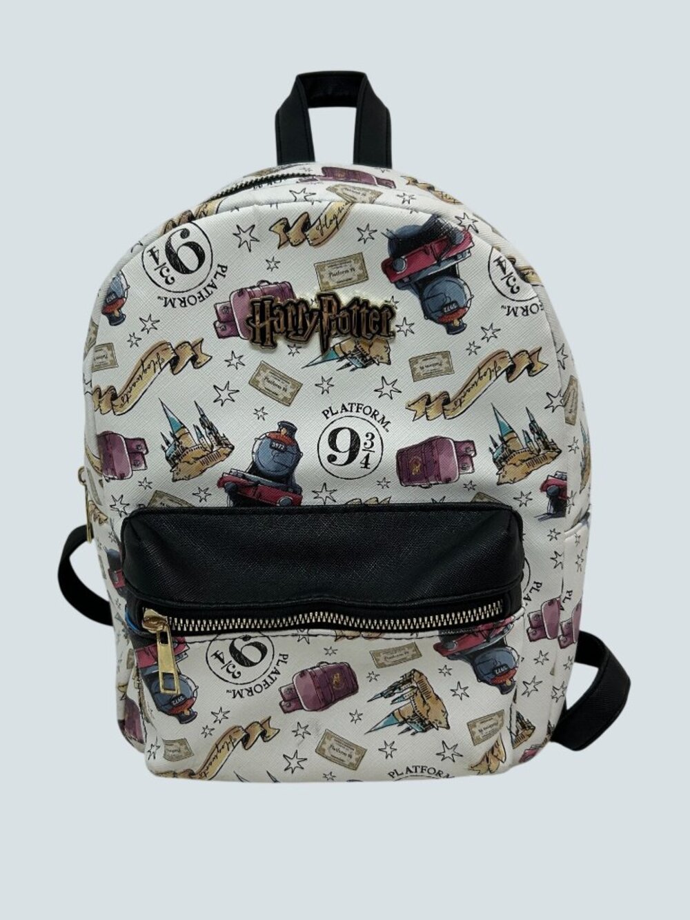 Harry Potter Platform 9 3/4 Themed Backpack With Black Front Pocket & Adjustable